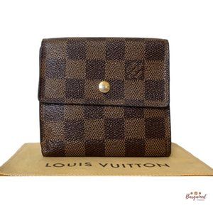 Louis Vuitton Elise Compact Damier Ebene Wallet Men